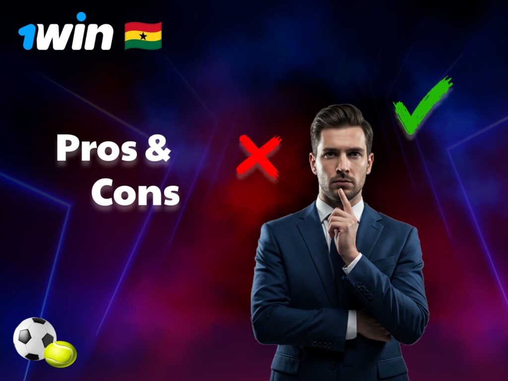 Pros and cons of the 1Win app — easy navigation and bonuses, but not available on official stores and large file size