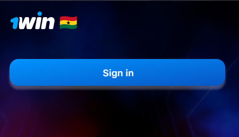 Tapping the "Login" button to access the 1Win account