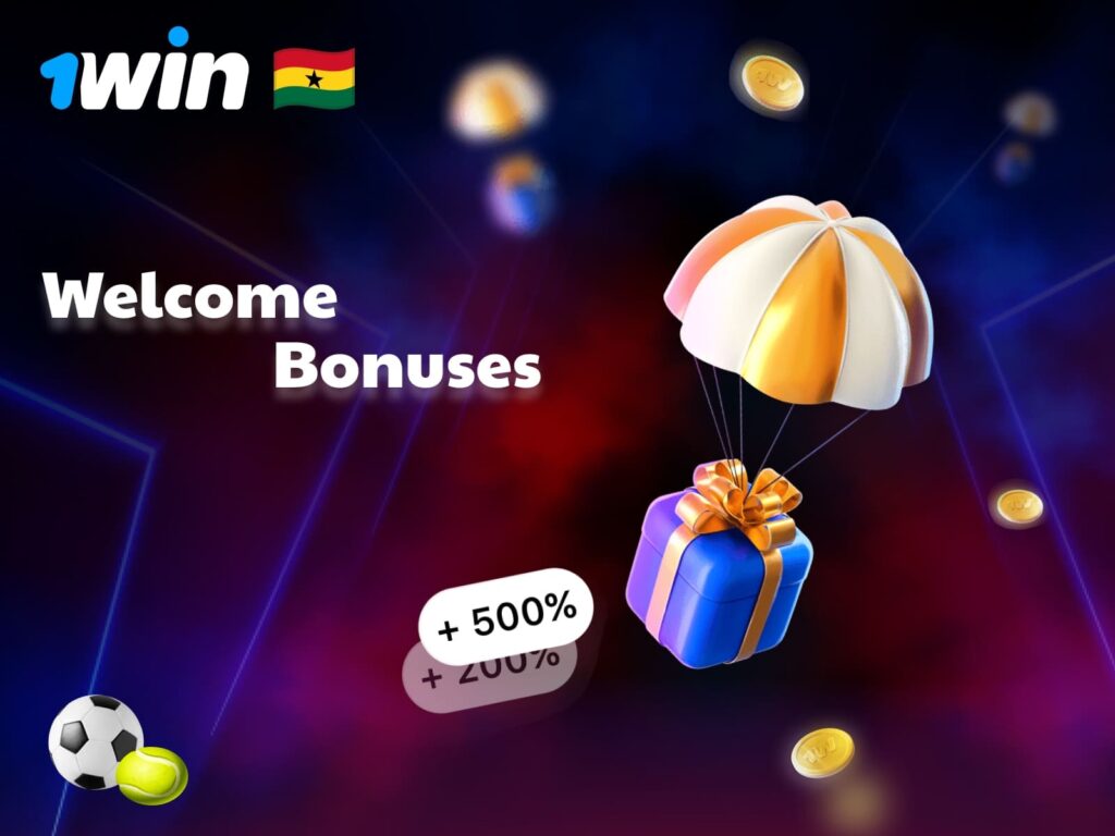 Exciting welcome bonuses offered by 1Win Ghana for new users, including free spins and boosted deposit rewards